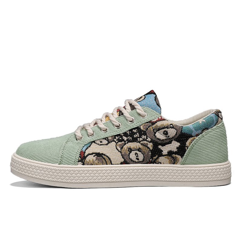 画像3: Bear Forrest Gump sneakers shoes 男女兼用 ユニセックス ベア 熊 ジャガード レースアップスニーカー (3)