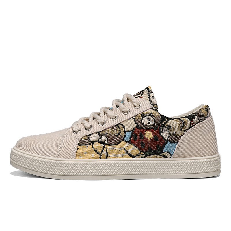 画像2: Bear Forrest Gump sneakers shoes 男女兼用 ユニセックス ベア 熊 ジャガード レースアップスニーカー (2)