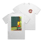 画像1: Unisex Bart Simpson x Donuts Print T-Shirt　 男女兼用バートシンプソン×ドーナツプリント 半袖ラウンドネック Tシャツ  (1)