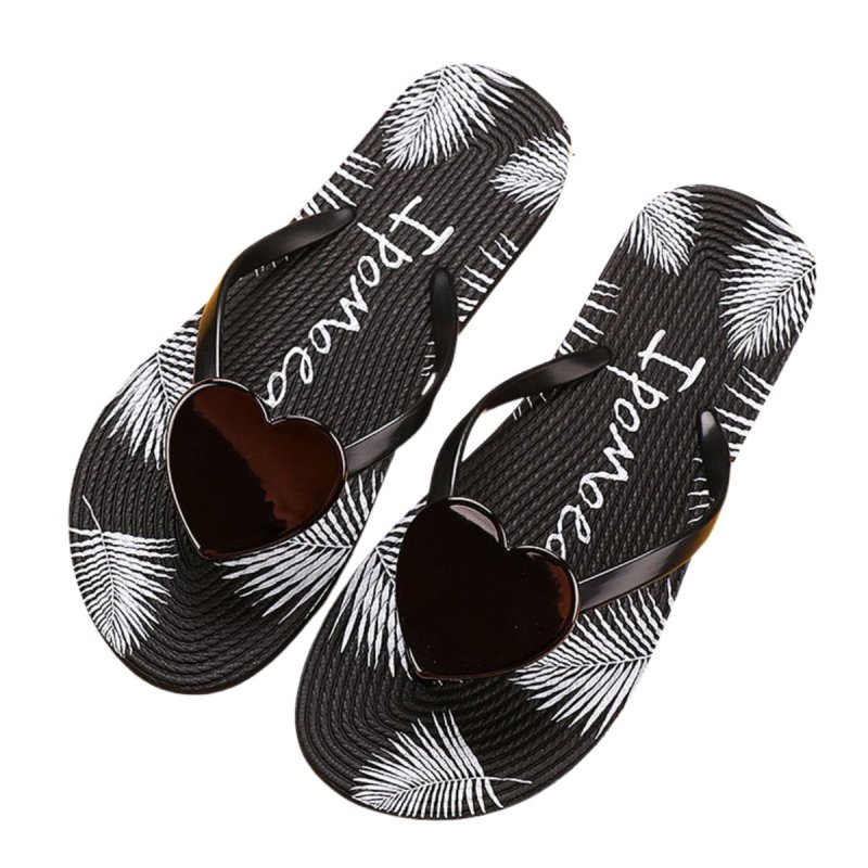 画像1: Heart-shaped Hawaiian thong beach shower sandals　ハートマークハワイアントングビーチシャワーサンダルスリッパ   シューズ　 (1)