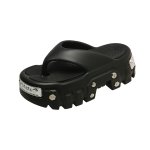 画像1:  Unisex Metallic EVA thong platform sandals slippers   男女兼用 メタリック付き厚底プラットフォームトングEVAサンダルスリッパシャワー ビーチサンダル シューズ (1)