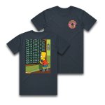 画像2: Unisex Bart Simpson x Donuts Print T-Shirt　 男女兼用バートシンプソン×ドーナツプリント 半袖ラウンドネック Tシャツ  (2)