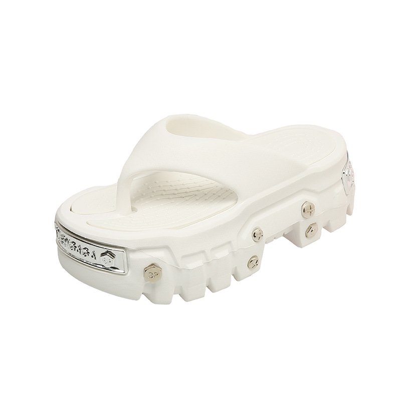 画像2:  Unisex Metallic EVA thong platform sandals slippers   男女兼用 メタリック付き厚底プラットフォームトングEVAサンダルスリッパシャワー ビーチサンダル シューズ (2)