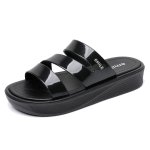 画像2: Open-toe breathable platform sandal slippers shoes  　 厚底プラットフォームオープントゥサンダル スリッパシューズ　 (2)