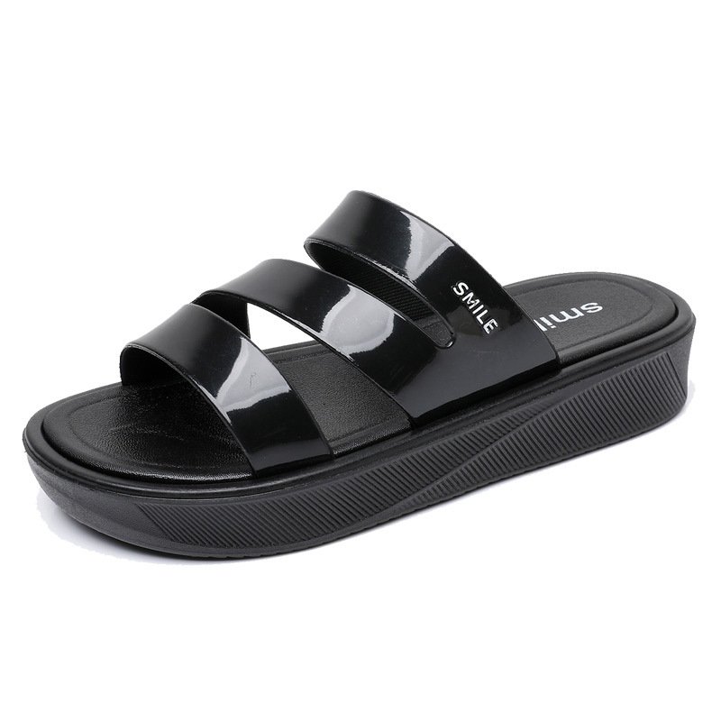 画像2: Open-toe breathable platform sandal slippers shoes  　 厚底プラットフォームオープントゥサンダル スリッパシューズ　 (2)