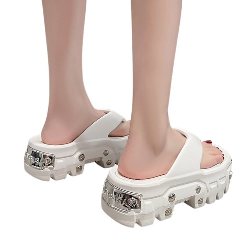画像5:  Unisex Metallic EVA thong platform sandals slippers   男女兼用 メタリック付き厚底プラットフォームトングEVAサンダルスリッパシャワー ビーチサンダル シューズ (5)
