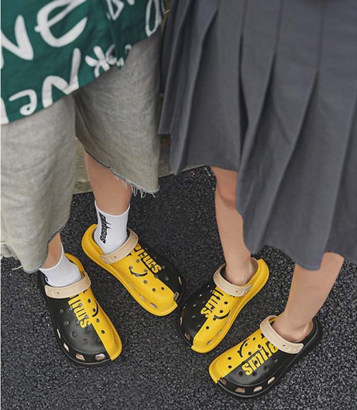 画像2: Unisex Smile Platform Crocs Sandals Slippers 　ユニセックス男女兼用スマイルプラットフォーム厚底クロックサンダルスリッパ (2)