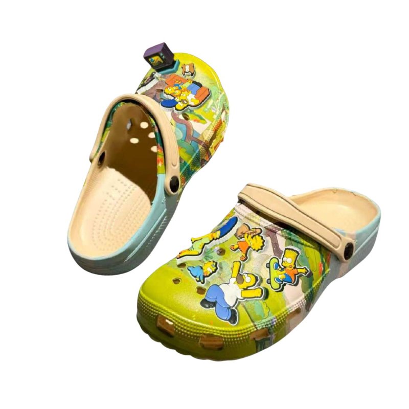 画像2:  Unisex  The Simpsons FamilyPlatform Back Strap Crocs Sandals Slippers   男女兼用 シンプソンズファミリープラットフォーム厚底バックストラップクロッグサンダルスリッパシャワー ビーチサンダル シューズ (2)