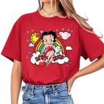 画像9: Betty Boop Print Unisex T-shirt ユニセックス男女兼用 ベティブープ ベティー プリント半袖Tシャツ　 (9)