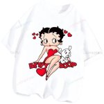 画像8: Betty Boop Print Unisex T-shirt ユニセックス男女兼用 ベティブープ ベティー プリント半袖Tシャツ　 (8)