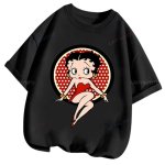 画像3: Betty Boop Print Unisex T-shirt ユニセックス男女兼用 ベティブープ ベティー プリント半袖Tシャツ　 (3)