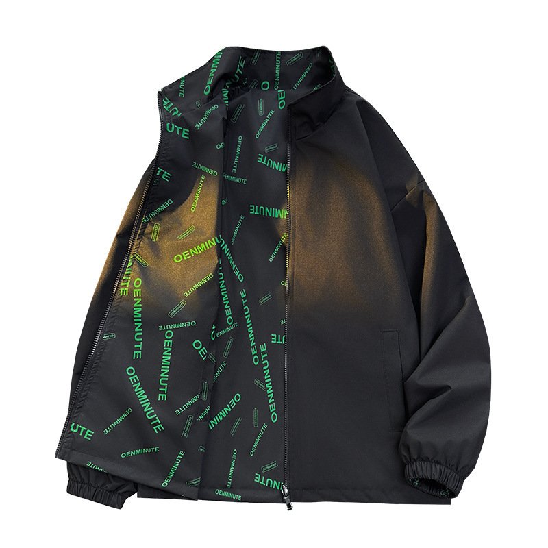画像1: SALE セール Unisex Logo Windrunner Rreversible Jacket windbreaker ユニセックス 男女兼用 リバーシブル ロゴ ウィンドブレーカー ジャケット ジャンパー (1)