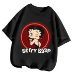 画像5: Betty Boop Print Unisex T-shirt ユニセックス男女兼用 ベティブープ ベティー プリント半袖Tシャツ　 (5)