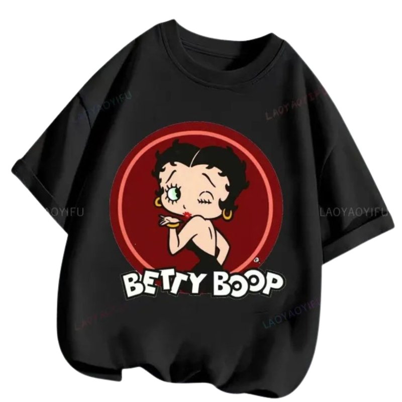 画像5: Betty Boop Print Unisex T-shirt ユニセックス男女兼用 ベティブープ ベティー プリント半袖Tシャツ　 (5)