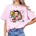 画像10: Betty Boop Print Unisex T-shirt ユニセックス男女兼用 ベティブープ ベティー プリント半袖Tシャツ　 (10)