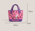 画像5: Snoopy & Mickey Mouse Tote Lunch Bag　スヌーピー&ミッキーマウストートランチバッグ (5)
