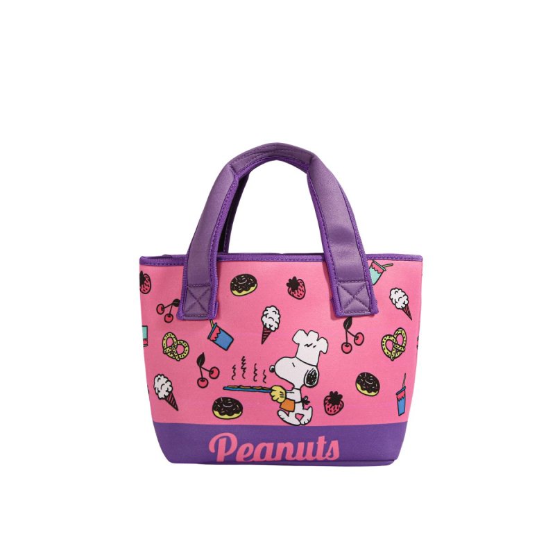 画像2: Snoopy & Mickey Mouse Tote Lunch Bag　スヌーピー&ミッキーマウストートランチバッグ (2)