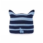 画像11: MLB Korea Summer Crochet Meow Beanie Stripe New York Yankees エムエルビー コリア 猫耳 ミャオン サマーニット帽 帽子 ボーダー NY y2k ニューヨークヤンキース  ビーニー  クロシェット (11)