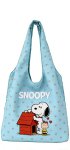 画像2: Snoopy Print Eco-Friendly Shopping Bag　スヌーピーショッピングエコ折りたたみトートショルダーバッグ (2)