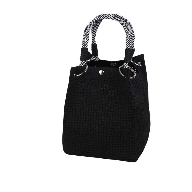 画像10: Rope Handles Knit Tote/Shoulder Underarm Shopping Bag　ロープハンドルニットトートショルダーショッピングバッグ (10)