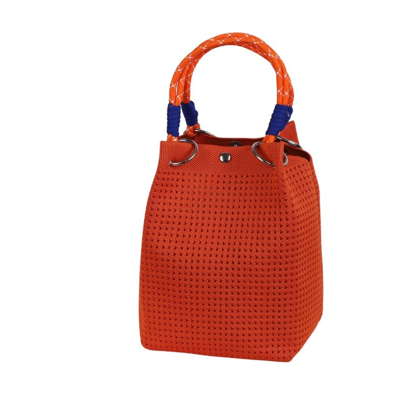 画像5: Rope Handles Knit Tote/Shoulder Underarm Shopping Bag　ロープハンドルニットトートショルダーショッピングバッグ (5)