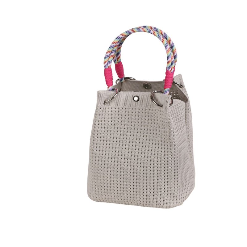 画像4: Rope Handles Knit Tote/Shoulder Underarm Shopping Bag　ロープハンドルニットトートショルダーショッピングバッグ (4)