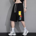 画像3: Bart Simpson  Half Pants Short Pants  ユニセックス バートシンプソプリント ハーフパンツ ショートパンツ  (3)