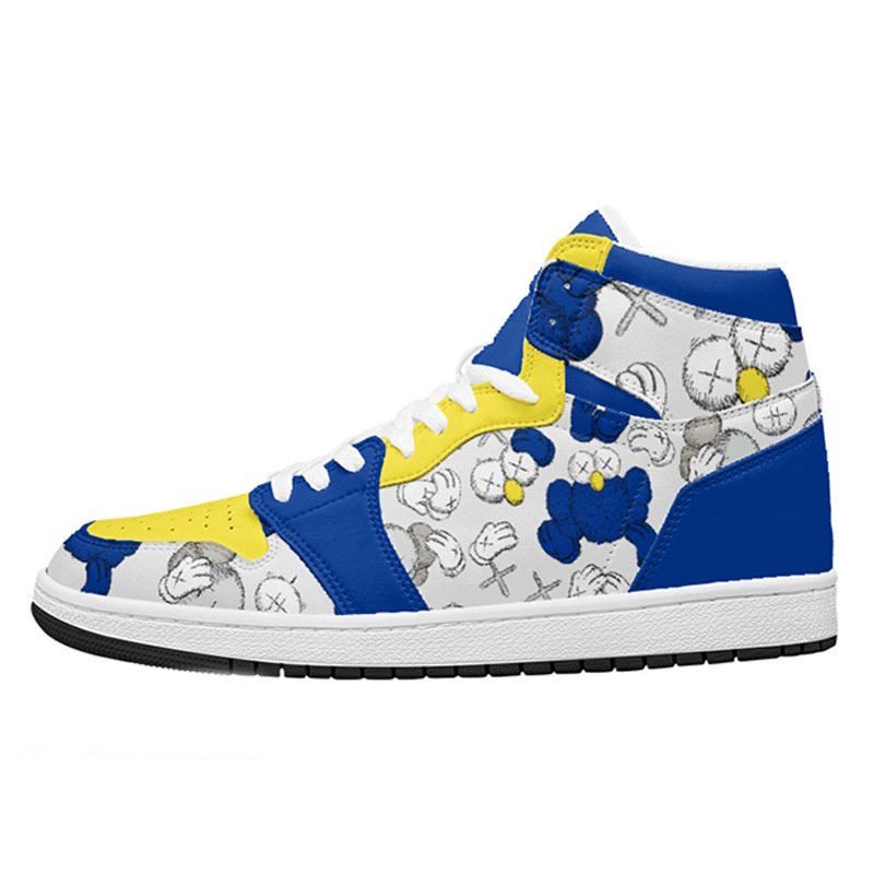 画像1: KAWS Tom High-Top Lace-Up Leather Sneakers High-Top Lace-Up Leather Sneakers Shoes　ユニセックス 男女兼用カウズハイカットレースアップレザースニーカーシューズ (1)