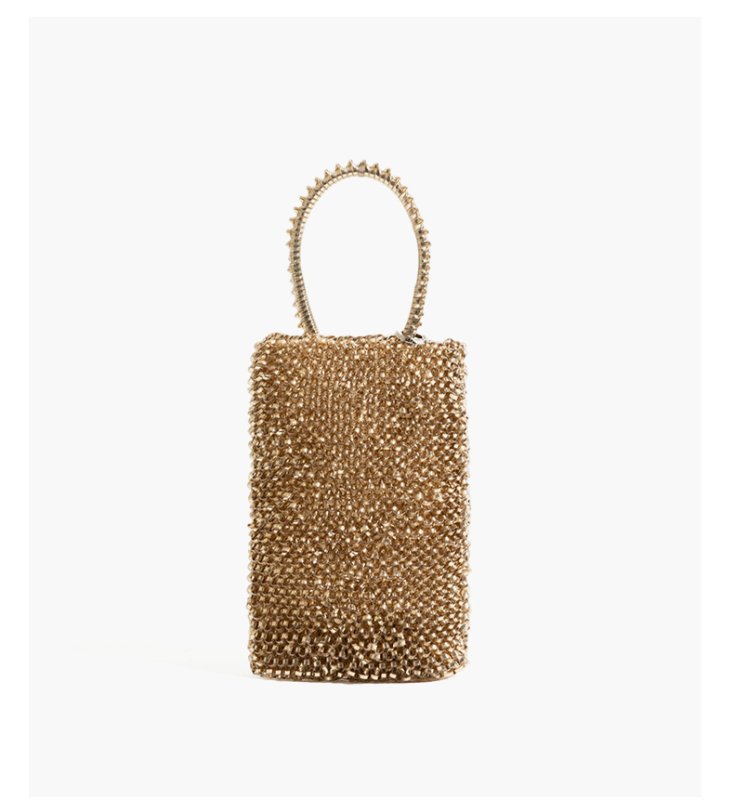 画像2:  PVC Knit Vertical Tote Shoulder Bag Mini Bag　 ＰＶＣ編みバーチカルトートショルダー クロスボディミニバッグ (2)