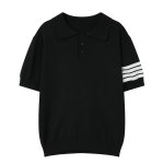 画像3: 4-Line Lapel Polo Shirt　 ユニセックス 男女兼用 4本ラインポロシャツセーター (3)