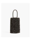 画像4:  PVC Knit Vertical Tote Shoulder Bag Mini Bag　 ＰＶＣ編みバーチカルトートショルダー クロスボディミニバッグ (4)