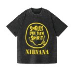 画像10: Vintage Wash Nirvana vintage style Print round neck short sleeve T-shirt  ユニセックス 男女兼用 ヴィンテージウォッシュ ニルヴァーナビンテージスタイルフォトプリントラウンドネック Tシャツ (10)