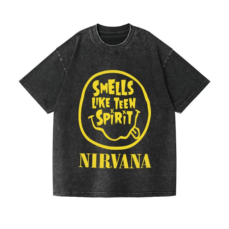 画像10: Vintage Wash Nirvana vintage style Print round neck short sleeve T-shirt  ユニセックス 男女兼用 ヴィンテージウォッシュ ニルヴァーナビンテージスタイルフォトプリントラウンドネック Tシャツ (10)