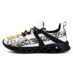 画像1: Bart Simpson Graffiti Print Flyknit Sneakers Shoes　ユニセックス 男女兼用バートシンプソンフライニットグラフィックスニーカーシューズ (1)