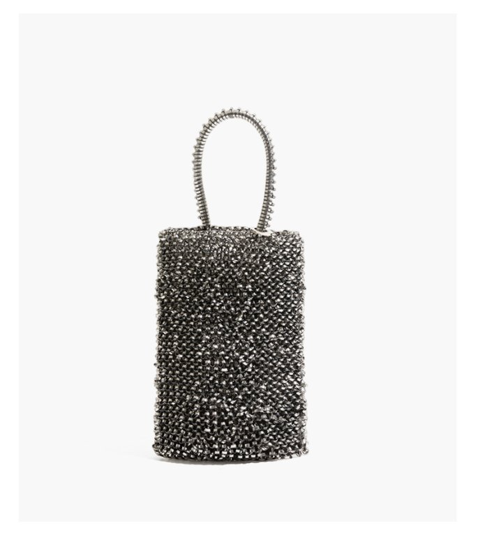 画像3:  PVC Knit Vertical Tote Shoulder Bag Mini Bag　 ＰＶＣ編みバーチカルトートショルダー クロスボディミニバッグ (3)