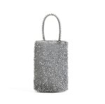 画像1:  PVC Knit Vertical Tote Shoulder Bag Mini Bag　 ＰＶＣ編みバーチカルトートショルダー クロスボディミニバッグ (1)