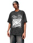 画像11: Vintage Wash Nirvana vintage style Print round neck short sleeve T-shirt  ユニセックス 男女兼用 ヴィンテージウォッシュ ニルヴァーナビンテージスタイルフォトプリントラウンドネック Tシャツ (11)