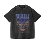 画像4: Vintage Wash Nirvana vintage style Print round neck short sleeve T-shirt  ユニセックス 男女兼用 ヴィンテージウォッシュ ニルヴァーナビンテージスタイルフォトプリントラウンドネック Tシャツ (4)