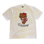 画像2: Holiday Tan Kitty print Round Neck T-Shirt   ユニセックス 男女兼用ホリデー日焼けキティープリント  半袖 Tシャツ (2)