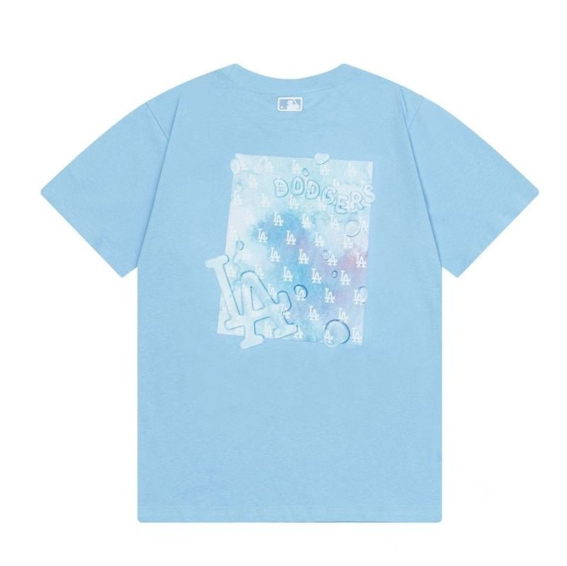 画像1: MLB New York Yankees Monogram Print Round Neck T-Shirt   ユニセックス 男女兼用 MLBニューヨークヤンキースモノグラムプリント  半袖 Tシャツ (1)
