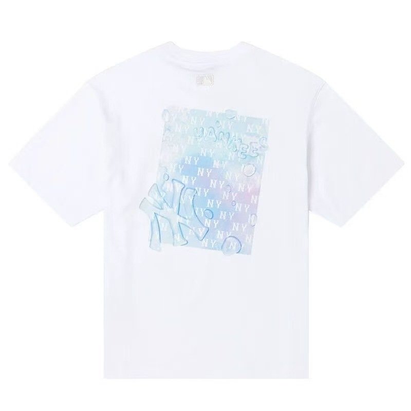 画像3: MLB New York Yankees Monogram Print Round Neck T-Shirt   ユニセックス 男女兼用 MLBニューヨークヤンキースモノグラムプリント  半袖 Tシャツ (3)