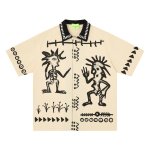 画像2: Tangmu Trendsetter American Retro Street-Style Print Shirt 　Tangmu Trendsetterアメリカンレトロストリートプリント シャツ ユニセックス 男女兼用 (2)