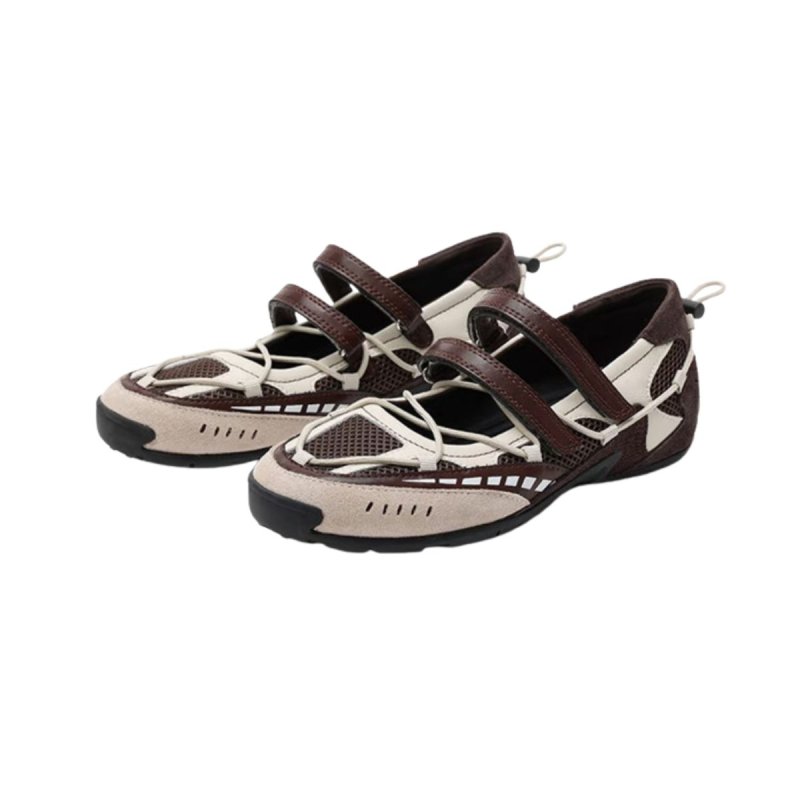 画像8: Ｗomen's Retro Velcro ballet-style wedge sneakers with a hidden wedge heel 隠しウェッジヒールプラットフォームレトロベルクロバレーシューズスニーカー (8)