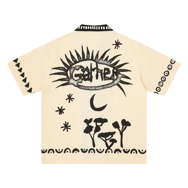 画像4: Tangmu Trendsetter American Retro Street-Style Print Shirt 　Tangmu Trendsetterアメリカンレトロストリートプリント シャツ ユニセックス 男女兼用 (4)
