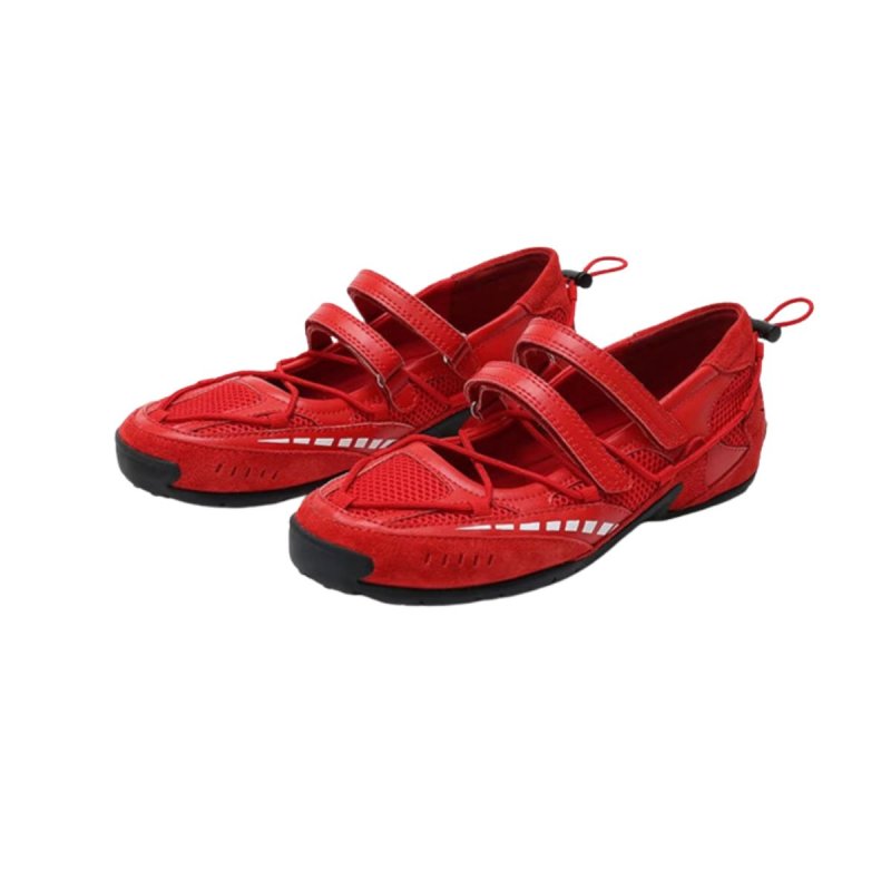 画像9: Ｗomen's Retro Velcro ballet-style wedge sneakers with a hidden wedge heel 隠しウェッジヒールプラットフォームレトロベルクロバレーシューズスニーカー (9)