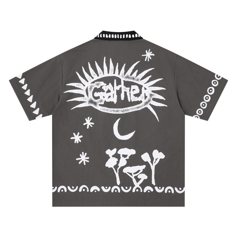 画像3: Tangmu Trendsetter American Retro Street-Style Print Shirt 　Tangmu Trendsetterアメリカンレトロストリートプリント シャツ ユニセックス 男女兼用 (3)