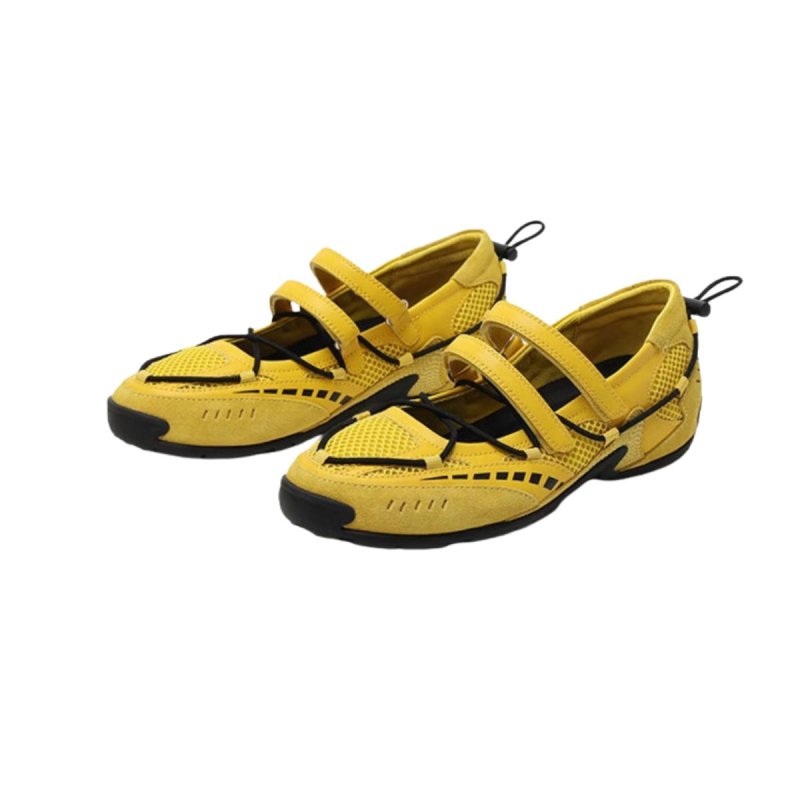 画像7: Ｗomen's Retro Velcro ballet-style wedge sneakers with a hidden wedge heel 隠しウェッジヒールプラットフォームレトロベルクロバレーシューズスニーカー (7)