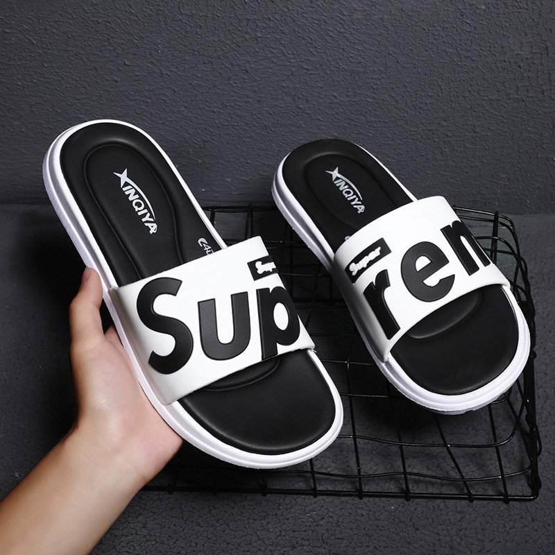 画像3: Unisex SUPER Logo Flat Sandals  slippers  ユニセックス 男女兼用 スーパーロゴ フリップ フロップサンダル シャワーサンダル ビーチサンダル　 (3)