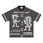 画像1: Tangmu Trendsetter American Retro Street-Style Print Shirt 　Tangmu Trendsetterアメリカンレトロストリートプリント シャツ ユニセックス 男女兼用 (1)