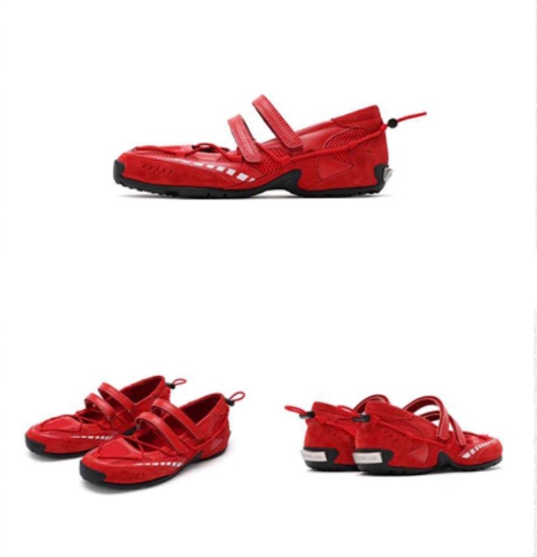 画像13: Ｗomen's Retro Velcro ballet-style wedge sneakers with a hidden wedge heel 隠しウェッジヒールプラットフォームレトロベルクロバレーシューズスニーカー (13)